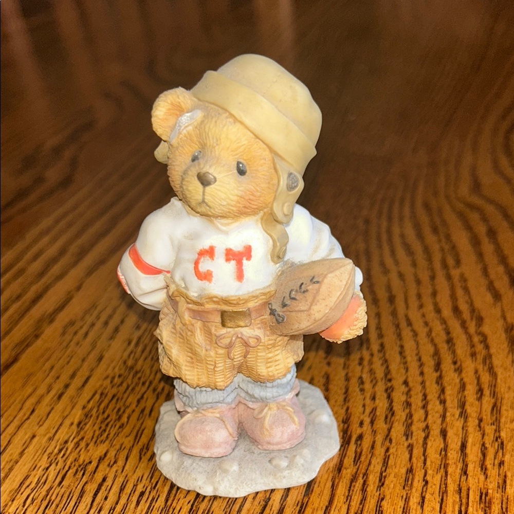Cherished Teddies football bear figurine. Butch “Can I be your football hero?”